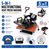 Presse à Chaud Multifonctionnelle 5-en-1 Manuelle pour Sublimation – Imprimante de Transfert pour T-shirts, Tasses, Casquettes, Assiettes