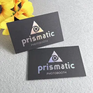 Custom Visiting Card Black Luxury Silver Foil Black Business Card Printing With Gold Foil Stamping For Small Business