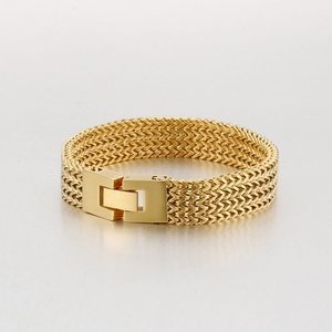 New Fashion Wholesale Anti-Allergy High Polish Stainless Steel Chain Bracelet <b>for</b> <b>Men</b> - Product Image 3