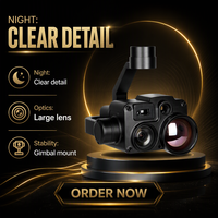 Q30TIRM Kamera Gimbal 3-Axis Sensor Tiga Lipat 30X Zoom 10km Laser Rangefinder 1280x1024 IR Thermal AI Tracking UAV Payload