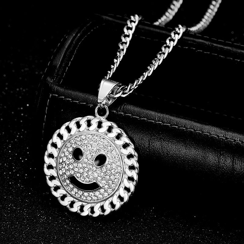Pendentif simple couleur acier