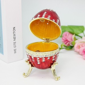 Venta caliente al por mayor Jeweled Baratijas Cajas de joyería de baratija de huevo de <span class=keywords><strong>Faberge</strong></span> ruso - Product Image 5