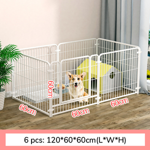 Recinzione classica per cani in ferro multifunzione in piccole/medie/grandi dimensioni, gabbia e trasportino con tubo quadrato a tinta unita per cani - Product Image 6
