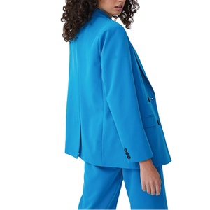 Blazers Damas Personalizado Manga Larga Botón Detalle Frontal Oversize blazer Venta <span class=keywords><strong>al</strong></span> por mayor Casual <span class=keywords><strong>Oficina</strong></span> - Product Image 2