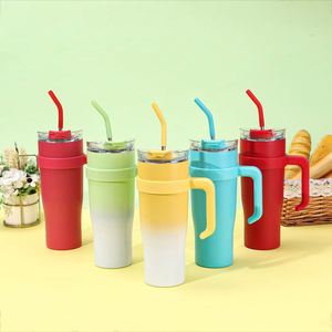 Vaso Térmico de Viaje para Auto, con Asa, 40oz, Tapa, Pajita, Antideslizante, OEM, ODM, Logotipo Personalizado - Product Image 6