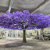 Arbre de cerisier artificiel rose de 9 pieds (3-5m) rouge et blanc, fausse fleur murale, arbre artificiel Sakura