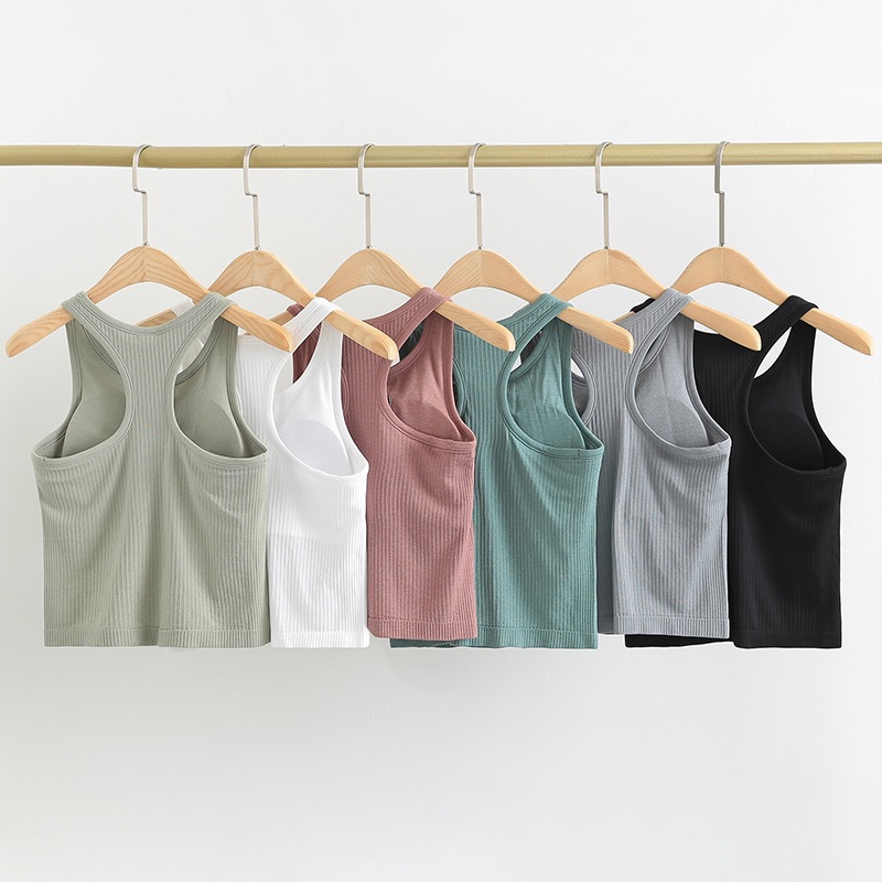 Women's New H-Shaped Back Yoga Top with Quick-Drying Features Beautiful Chest Pads Running Fitness Threaded Vest