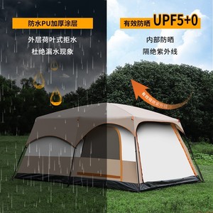 Grass Fun Camping <b>Tent</b> 13M 8-12 Person Double Room Large Space Outdoor <b>Tent</b> <b>Waterproof</b> Wind Resistant Four Seasons - Product Image 3