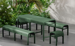 Ensemble de salle à manger extérieur en plastique moderne pour usage commercial, livraison aux États-Unis, idéal pour villas et hôtels |   Combinaison libre, résistant aux intempéries, en stock - Product Image 6