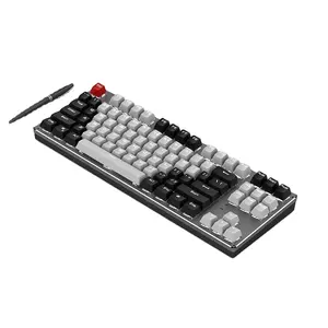 Clavier 87 touches Outemu Switch 3modes 2.4G BT BT5.0 clavier mécanique sans fil clavier de jeu et souris Combo