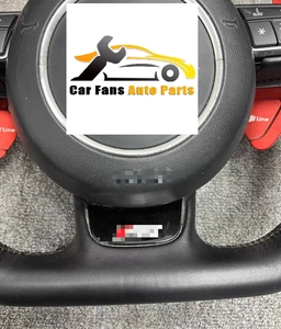 Volant sport en cuir PU et alliage d'aluminium d'origine pour <span class=keywords><strong>Audi</strong></span> <span class=keywords><strong>RS</strong></span> A1 <span class=keywords><strong>A3</strong></span> A4L, 3/4 branches, modifié et amélioré - Product Image 5