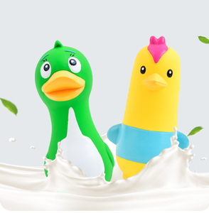 ألعاب مطاطية للحيوانات الأليفة نباح غريب يقف دجاج فم كبير بطة جوس لاتكس صوت عصية مقاومة للعض - Product Image 4