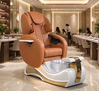 Fauteuil de pédicure de luxe pour salon de beauté, fauteuil de pédicure avec massage du corps entier