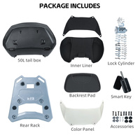 Top Case Moto Robuste pour Honda XL750 Transalp – Coffre de Rangement Arrière Durable pour Moto – Amélioration du Bagage Arrière