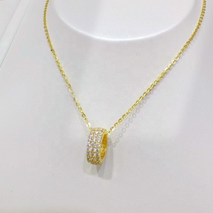 Collier géométrique en argent 925 plaqué or 18 carats, prix d'usine, mode féminine, style hip hop, nœud simple, colliers superposés coréens - Product Image 3