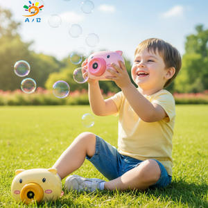 Jouets pour enfants AJB, cadeau pour enfants, produit d'extérieur, simulation de dessin animé, petit cochon, lumières, effets sonores, matériau ABS, appareil photo à bulles pour enfants - Product Image 4