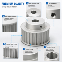 Polea de distribución de aluminio de precisión OEM, polea de transmisión personalizada T10 MXL XL L H S2M 3M 5M 8M S5M S8M 2GT 3GT 5GT