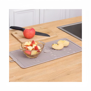 Modern Style and Fashionable Corrugated Pattern With Drain <b>Silicone</b> <b>Pad</b> for Kitchen Supplies Durable <b>Silicone</b> Dish Drainer <b>Pad</b> - Product Image 6