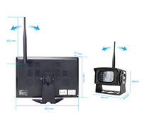 Sistema de Cámara de Marcha Atrás Inalámbrica de 2.4G para Camiones, Monitor IPS de 10 Pulgadas con Cámara IR Impermeable IP68 para Vehículos Comerciales