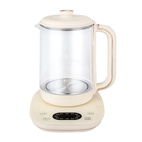 Bouilloire électrique en verre 1,8L + 1,2L avec pot à ragoût en céramique, cuiseur multifonctionnel pour la santé, pour faire bouillir du thé et des soupes, pour usage en cuisine