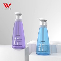 Nouvelle conception d'emballage de savon liquide en PET, flacons de shampooing et de lessive en plastique de 520 ml avec pompe à pression pour lotion