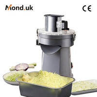 Mond.uk 180kg/uur Commerciële Elektrische Groentesnijder - Professionele Gember- & Uiensnijder, 304 RVS Hakmachine