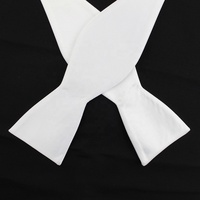 Chinois Usine En Gros Offre Spéciale Réglable Classique Blanc Arc Cravates Blanc Satin Auto Cravate Sublimation Polyester Bow Tie