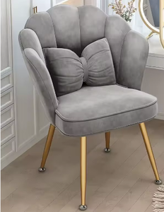 Best Sale Modern Plush Gold Casual Armchair Beauty Dresser Makeup Chair Dorm Apartment Hotel Bedroom Backrest <b>Stool</b> - Product Image 3