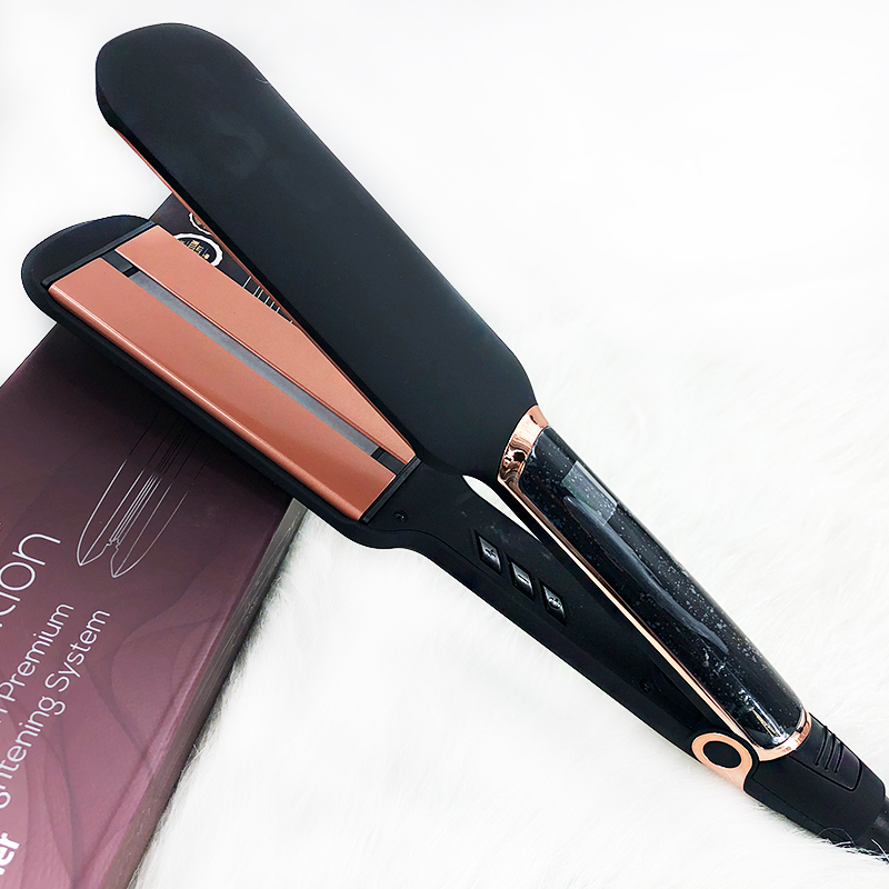 Amazon частная этикетка профессиональный Утюг Титан инфракрасный электрический выпрямитель для волос бигуди 2 в 1 онлайн
