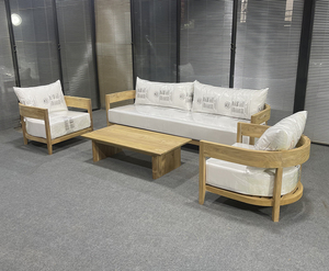 Decoout cao cấp gỗ tếch rắn giải trí đồ nội thất bền <span class=keywords><strong>sofa</strong></span> <span class=keywords><strong>Set</strong></span> cho sân vườn - Product Image 4