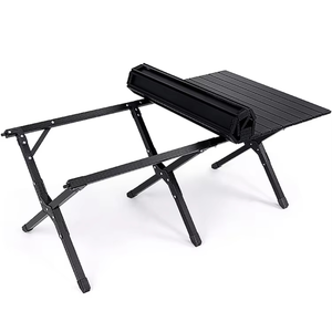 Outdoor Picnic Chair Table Combo Aluminium Lightweight <b>Folding</b> Camping <b>Dining</b> Table and Chair <b>Set</b> - Product Image 2