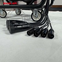 Câble Serpent Ethercon RJ45 Cat6 XLR Audio sur Bobine Métallique pour Scène, 4/8 Canaux, 30/50/80 Mètres