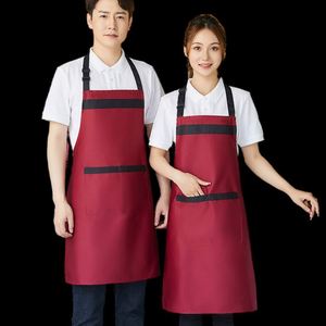 Delantales Impermeables de Polietileno para Cocina, Delantales Personalizados para Camareros de Hotel, Uniformes de Restaurante para Empleados, Delantales de Chef con Estampado - Product Image 1