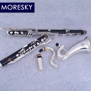 MORESKY Clarinete Bajo Profesional, Cuerpo de Ébano, Superficie de Níquel Plateado, Llaves de Cobre-Níquel, Personalizable, BB BCL-188 - Product Image 1