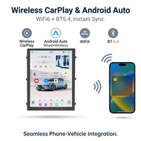Système multimédia universel 2 Din Android Auto Carplay LODARK SL32 9,7 pouces, autoradio stéréo DSP GPS RGB, écran QLED