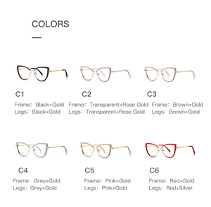 <span class=keywords><strong>Occhiali</strong></span> <span class=keywords><strong>da</strong></span> <span class=keywords><strong>Vista</strong></span> in Metallo con Logo Personalizzato e TR90 per Donna, Nuova Tendenza Montatura Completa Anti <span class=keywords><strong>Luce</strong></span> <span class=keywords><strong>Blu</strong></span> - Product Image 6