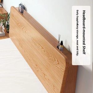 Gỗ sồi hiện đại gỗ rắn đầy đủ khung giường mềm cho căn hộ nhỏ phòng ngủ chính kiểu khách sạn - Product Image 3