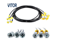 High-quality Hydraulic Pressure Gauge Set (3 Pieces)-Pressure Diagnostic Tool for Excavator Pressure Measurement 6-Month