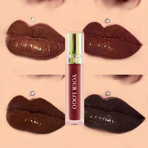 Maquillage vegan à haute pigmentation, logo personnalisé, brillant à lèvres, marron, nude, nouvel arrivage - Product Image 1