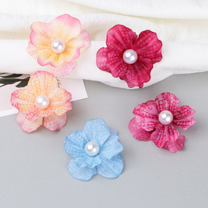 Accesorios para el Cabello con Flores de Orquídea Artificiales y Adornos de Perlas para Uso Casual, Hechos a Mano, Primavera 2025 - Product Image 1