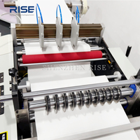 Máquina cortadora de rollos de tela no tejida RS-400T con PLC inteligente, cortadora de rollos de papel a hojas, precio