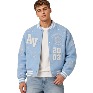 XUCHANG OEM Giacca Varsity da Baseball per Uomo in Lana e Poliestere con Logo Personalizzato di Alta Qualità, Ricamata con Grafica Letterman - Product Image 1