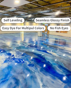 Revêtement de sol en résine époxy 3D et revêtement de sol en époxy à paillettes de quartz - Product Image 2