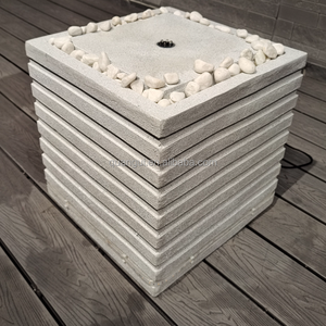 Vendita calda moderna di forma quadrata fontane in resina all'aperto con resina leggera cascata - Product Image 5