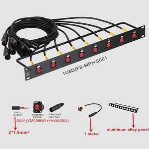 1 Meter 2*1.5m㎡ 8 Ways Audio Video Equipment XLR Male Female 3 Pin Audio <strong>Microphone</strong> <strong>Cable</strong> Signal Connector - Product Image 5
