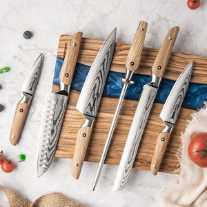 Grandsharp 67 lớp Damascus thép nhà bếp đầu bếp dao đặt cao cấp đầu bếp nhà bếp dao bánh mì tiện ích gọt dao đặt gỗ ô liu - Product Image 3