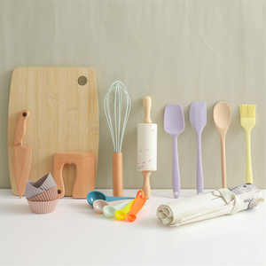 Set di Giocattoli da <span class=keywords><strong>Cucina</strong></span> Montessori in Legno e Silicone Certificati CE CPC per Bambini, 14 Pezzi - Product Image 2