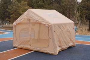 Lit de camping surélevé portable pour 4 personnes, en tissu Oxford imperméable, toutes saisons, ouverture automatique rapide, résistant aux UV - Product Image 4