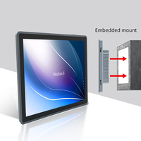 Nuevo diseño 15/17/19 pulgadas aleación de aluminio montaje en pared Panel Industrial PC Win7 Win10 Linux pantalla táctil integrada clasificación IP65