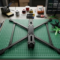 Kit de châssis de drone FPV longue portée en fibre de carbone 3K de type H de 10 pouces, empattement de 387 mm, accessoires de cadre de quadricoptère